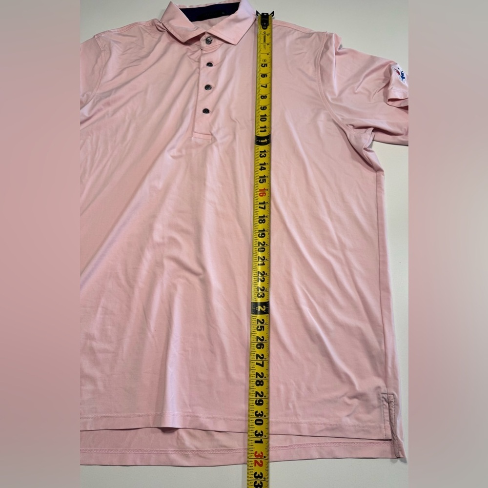 Greyson Men’s Polo Shirt Folds Of Honor Patriot Golf Club Logos Size XLG Pink - Picture 9 of 9
